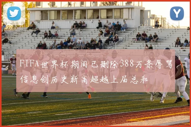 FIFA世界杯期间已删除388万条辱骂信息创历史新高超越上届总和